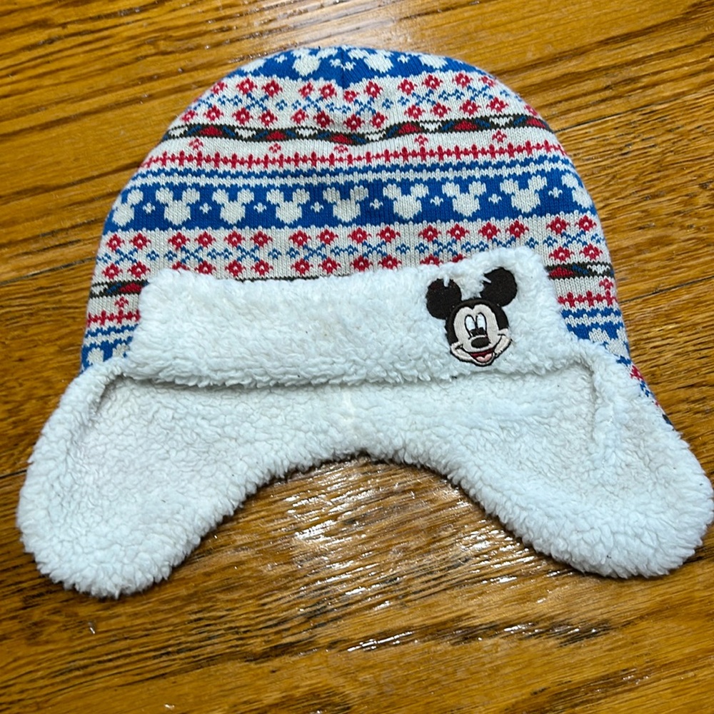 Disney Store infants knit beanie with Sherpa lining.  Size 18-24 months.